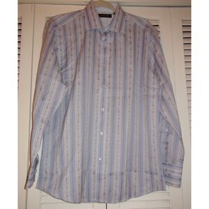 NWOT Zagiri Light Blue Striped Floral Shirt